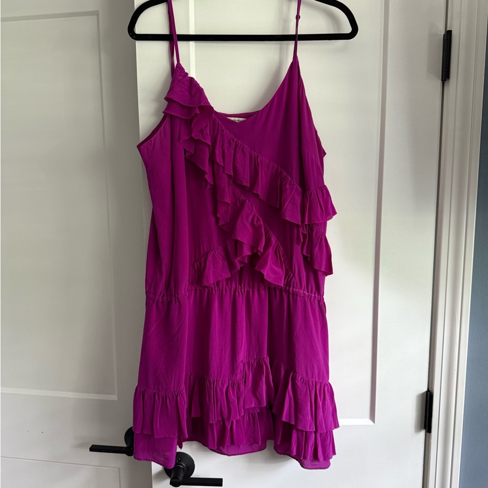 Banana Republic Fuchsia Ruffle Dress